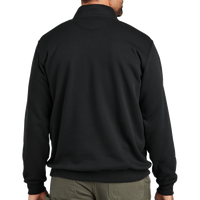 Carhartt Midweight 1/4 Zip Mock Neck Sweatshirt, Black, Back view
