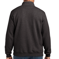 Carhartt Midweight 1/4 Zip Mock Neck Sweatshirt, Carbon Heather, Back view