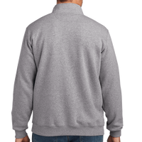 Carhartt Midweight 1/4 Zip Mock Neck Sweatshirt, Heather Grey, Back view