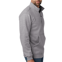 Carhartt Midweight 1/4 Zip Mock Neck Sweatshirt, Heather Grey, Right Sleeve view