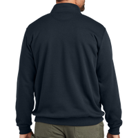 Carhartt Midweight 1/4 Zip Mock Neck Sweatshirt, New Navy, Back view