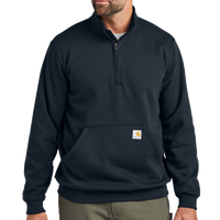 Carhartt Midweight 1/4 Zip Mock Neck Sweatshirt, New Navy, Front view