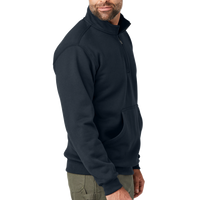 Carhartt Midweight 1/4 Zip Mock Neck Sweatshirt, New Navy, Right Sleeve view