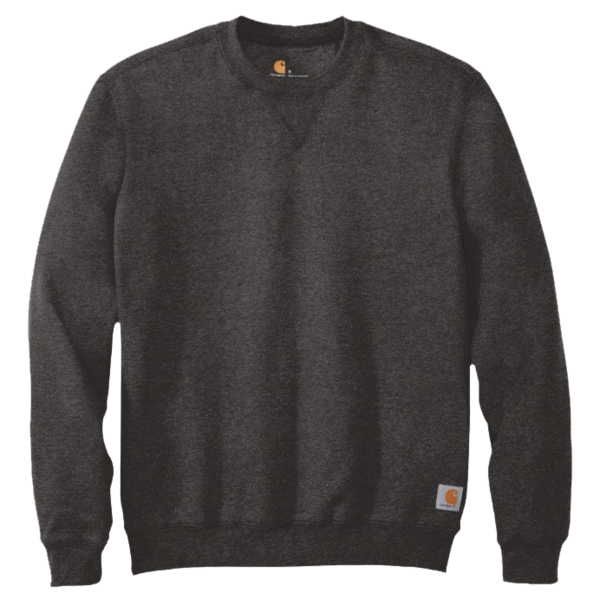 Carhartt Midweight Crewneck Sweatshirt, Carbon Heather, Front view