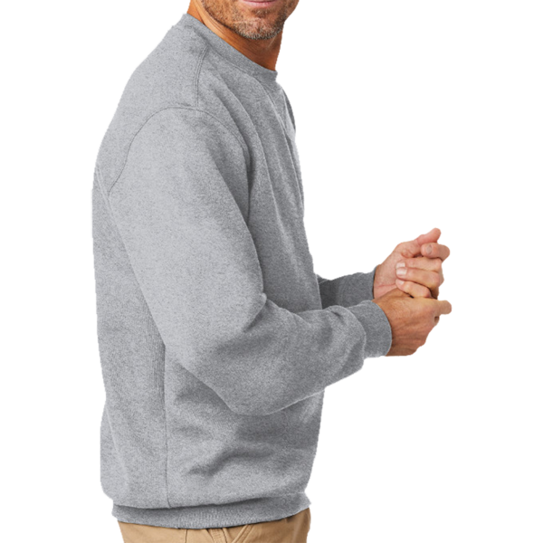 Carhartt Midweight Crewneck Sweatshirt, Heather Grey, Right Sleeve view
