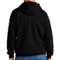 Carhartt Midweight Hooded Logo Sweatshirt, Black, Back view