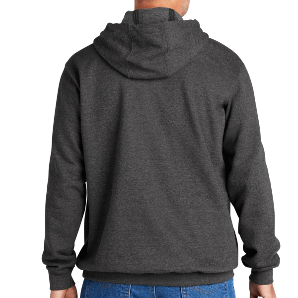Carhartt Midweight Hooded Logo Sweatshirt, Carbon Heather, Back view