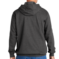 Carhartt Midweight Hooded Logo Sweatshirt, Carbon Heather, Back view