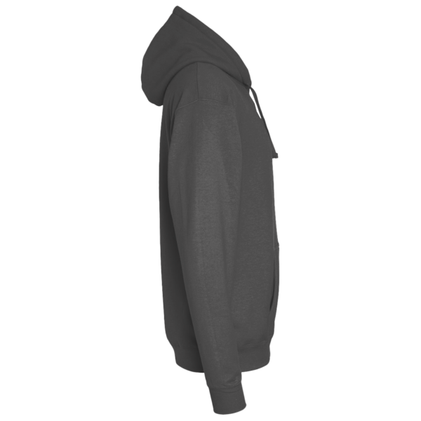 Carhartt Midweight Hooded Logo Sweatshirt, Carbon Heather, Right Sleeve view