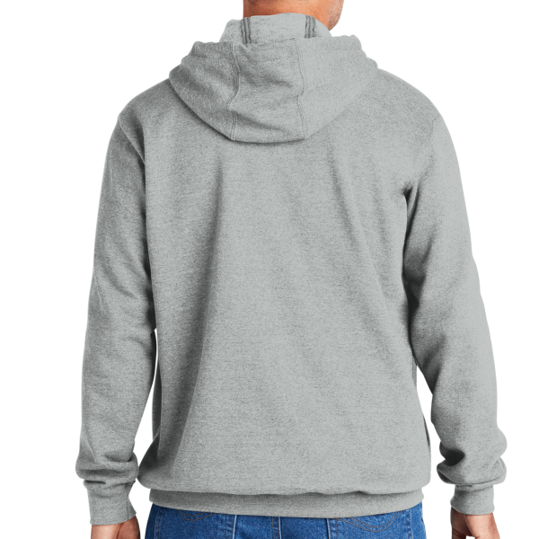 Carhartt Midweight Hooded Logo Sweatshirt, Heather Grey, Back view