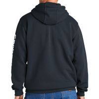 Carhartt Midweight Hooded Logo Sweatshirt, New Navy, Back view