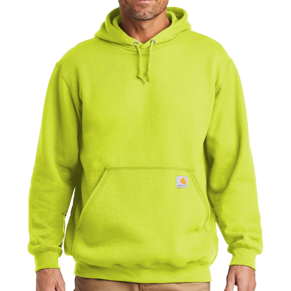 Carhartt Midweight Hooded Sweatshirt, Brite Lime, Front view