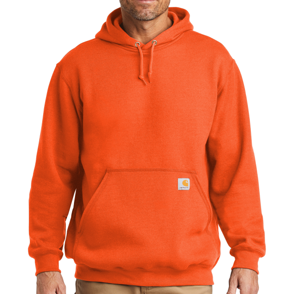 Carhartt Midweight Hooded Sweatshirt, Brite Orange, Front view