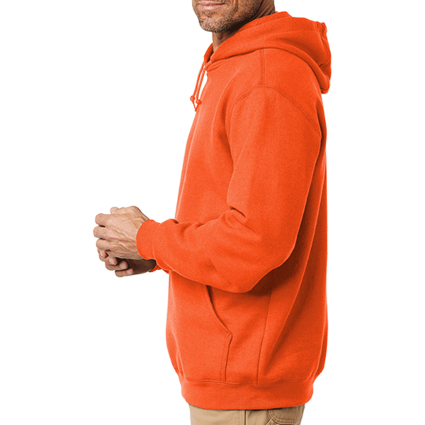 Carhartt Midweight Hooded Sweatshirt, Brite Orange, Left Sleeve view