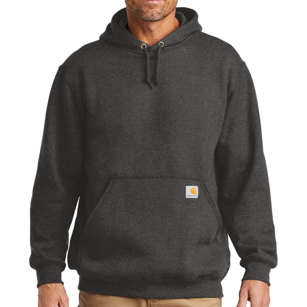 Carhartt Midweight Hooded Sweatshirt, Carbon Heather, Front view