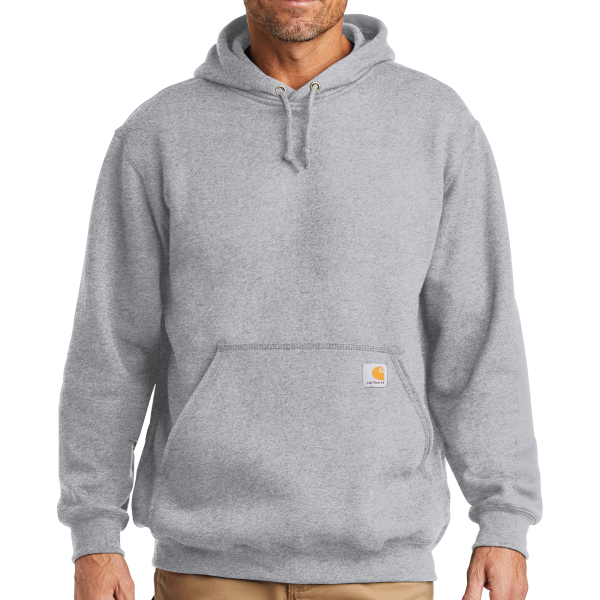 Carhartt Midweight Hooded Sweatshirt, Heather Grey, Front view