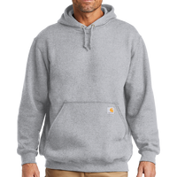 Carhartt Midweight Hooded Sweatshirt, Heather Grey, Front view