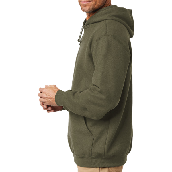 Carhartt Midweight Hooded Sweatshirt, Moss, Left Sleeve view