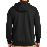 Carhartt Midweight Hooded Zip Front Sweatshirt, Black, Back view