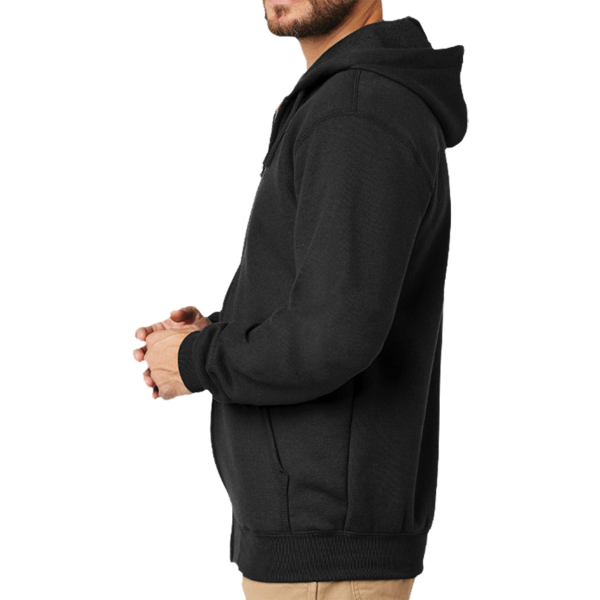Carhartt Midweight Hooded Zip Front Sweatshirt, Black, Left Sleeve view