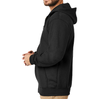 Carhartt Midweight Hooded Zip Front Sweatshirt, Black, Left Sleeve view