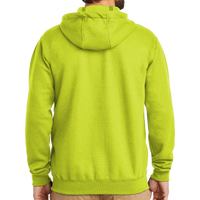 Carhartt Midweight Hooded Zip Front Sweatshirt, Brite Lime, Back view
