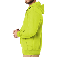 Carhartt Midweight Hooded Zip Front Sweatshirt, Brite Lime, Left Sleeve view