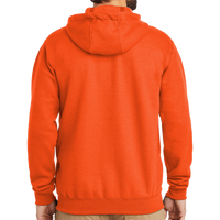 Carhartt Midweight Hooded Zip Front Sweatshirt, Brite Orange, Back view