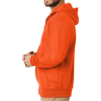 Carhartt Midweight Hooded Zip Front Sweatshirt, Brite Orange, Left Sleeve view