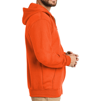 Carhartt Midweight Hooded Zip Front Sweatshirt, Brite Orange, Right Sleeve view