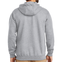 Carhartt Midweight Hooded Zip Front Sweatshirt, Heather Grey, Back view