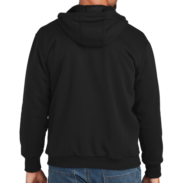 Carhartt Midweight Thermal Lined Full Zip Sweatshirt, Black, Back view