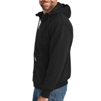 Carhartt Midweight Thermal Lined Full Zip Sweatshirt, Black, Left Sleeve view