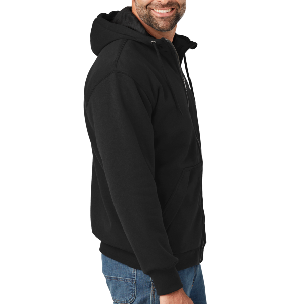 Carhartt Midweight Thermal Lined Full Zip Sweatshirt, Black, Right Sleeve view