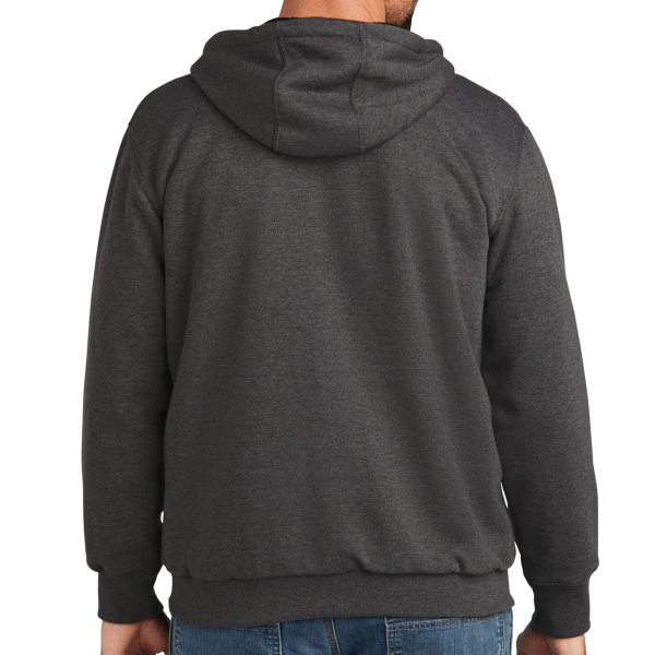 Carhartt Midweight Thermal Lined Full Zip Sweatshirt, Carbon Heather, Back view