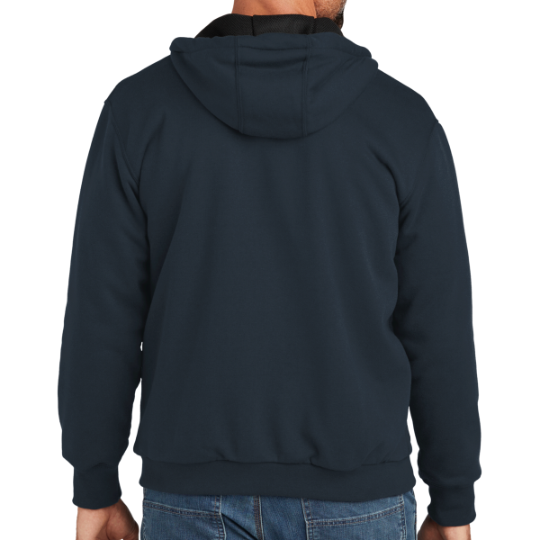 Carhartt Midweight Thermal Lined Full Zip Sweatshirt, New Navy, Back view