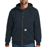 Carhartt Midweight Thermal Lined Full Zip Sweatshirt, New Navy, Front view