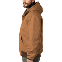 Carhartt Quilted Flanne Lined Duck Active Jac, Carhartt Brown, Left Sleeve view