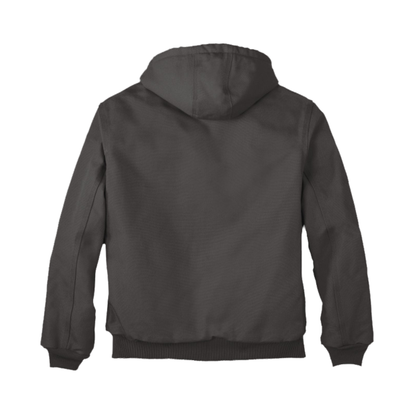 Carhartt Quilted Flanne Lined Duck Active Jac, Gravel, Back view