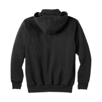 Carhartt Rain Defender ® Paxton Heavyweight Hooded Zip Mock Sweatshirt, Black, Back view