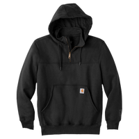 Carhartt Rain Defender ® Paxton Heavyweight Hooded Zip Mock Sweatshirt, Black, Front view