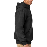 Carhartt Rain Defender ® Paxton Heavyweight Hooded Zip Mock Sweatshirt, Black, Right Sleeve view