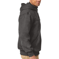 Carhartt Rain Defender ® Paxton Heavyweight Hooded Zip Mock Sweatshirt, Carbon Heather, Right Sleeve view