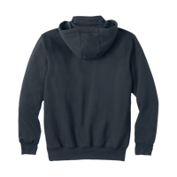 Carhartt Rain Defender ® Paxton Heavyweight Hooded Zip Mock Sweatshirt, New Navy, Back view