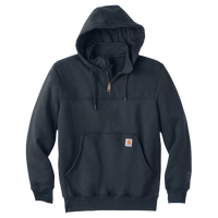 Carhartt Rain Defender ® Paxton Heavyweight Hooded Zip Mock Sweatshirt, New Navy, Front view