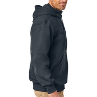 Carhartt Rain Defender ® Paxton Heavyweight Hooded Zip Mock Sweatshirt, New Navy, Right Sleeve view