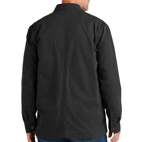 Carhartt Rugged Flex ® Fleece Lined Shirt Jac, Black, Back view