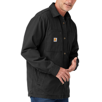Carhartt Rugged Flex ® Fleece Lined Shirt Jac, Black, Right Sleeve view
