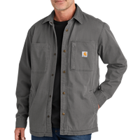 Carhartt Rugged Flex ® Fleece Lined Shirt Jac, Shadow Grey, Front view