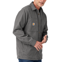 Carhartt Rugged Flex ® Fleece Lined Shirt Jac, Shadow Grey, Right Sleeve view